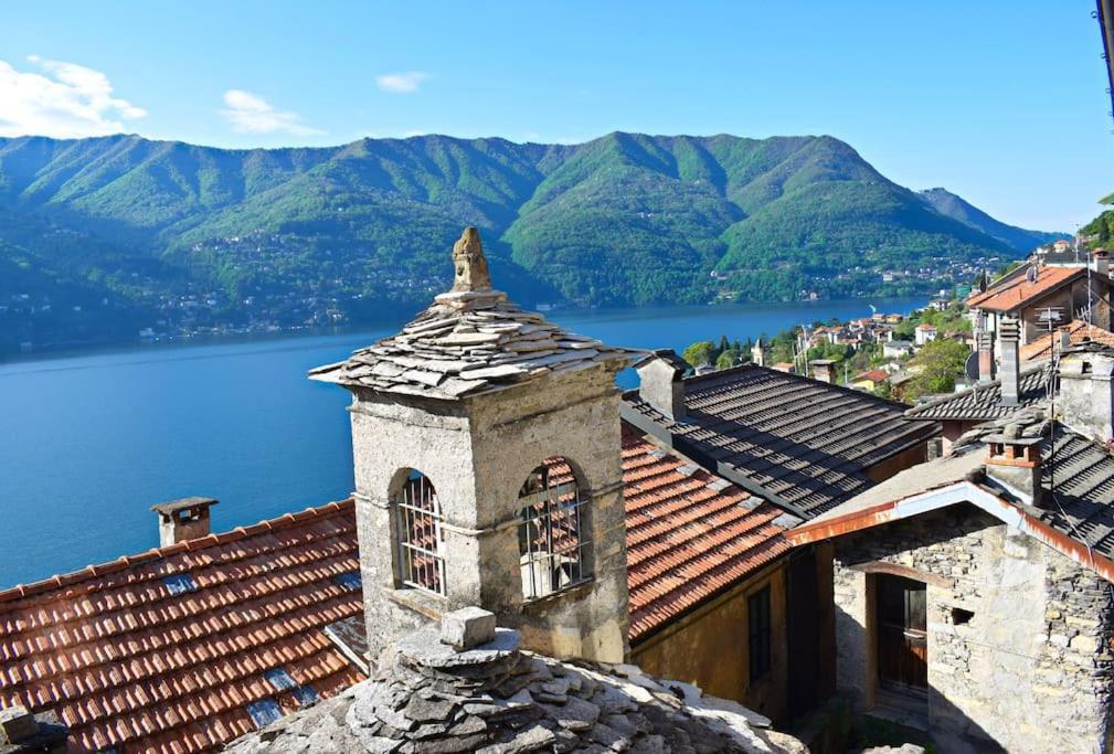 Romantic Home Stone With Amazing View Lake Of Como And Oleandra ラーリオ エクステリア 写真